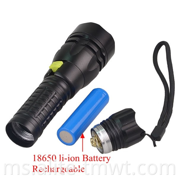 Super Bright UV LED Diving Lantern XML T6 oleh suis magnet LED cahaya bawah air